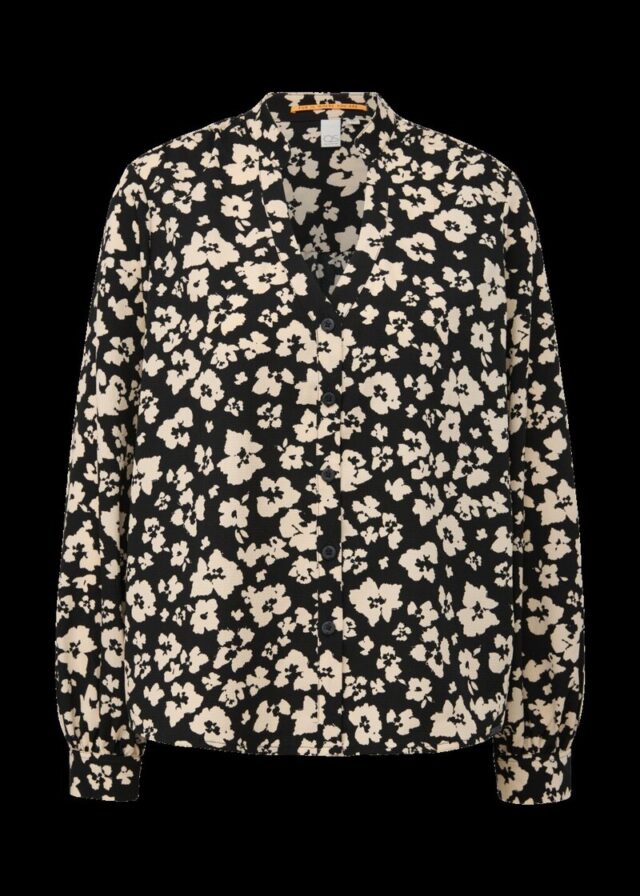 Crêpe-Bluse mit Allover-Print