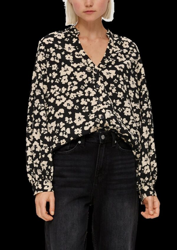 Crêpe-Bluse mit Allover-Print