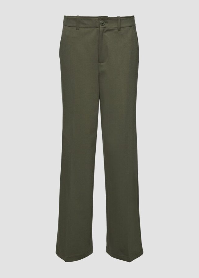 Hose aus Interlockjersey mit Twillstruktur und Wide Leg