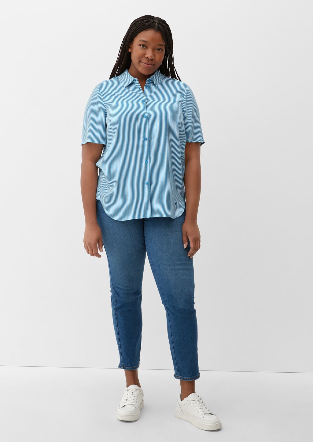 Bluse mit Webstruktur