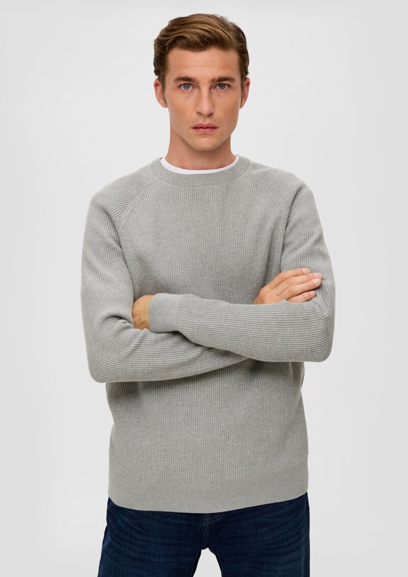 Feinstrickpullover aus Baumwolle