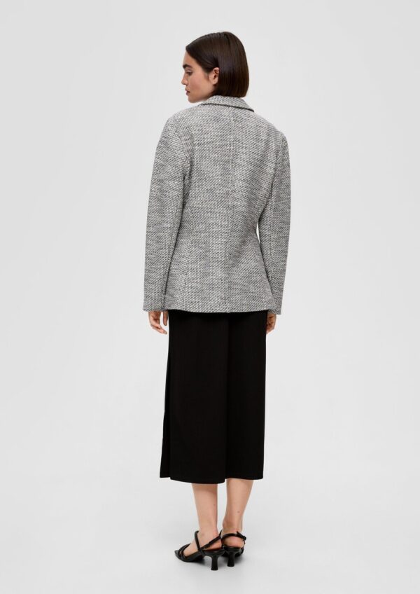 Bouclé-Blazer aus Baumwollmix