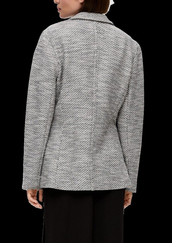 Bouclé-Blazer aus Baumwollmix