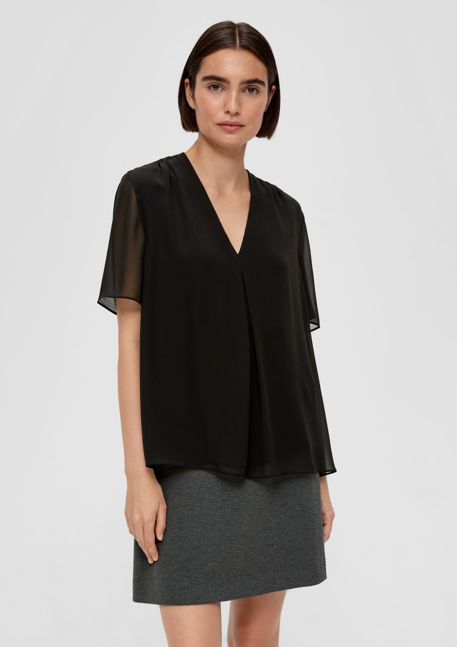 Bluse mit V-Ausschnitt