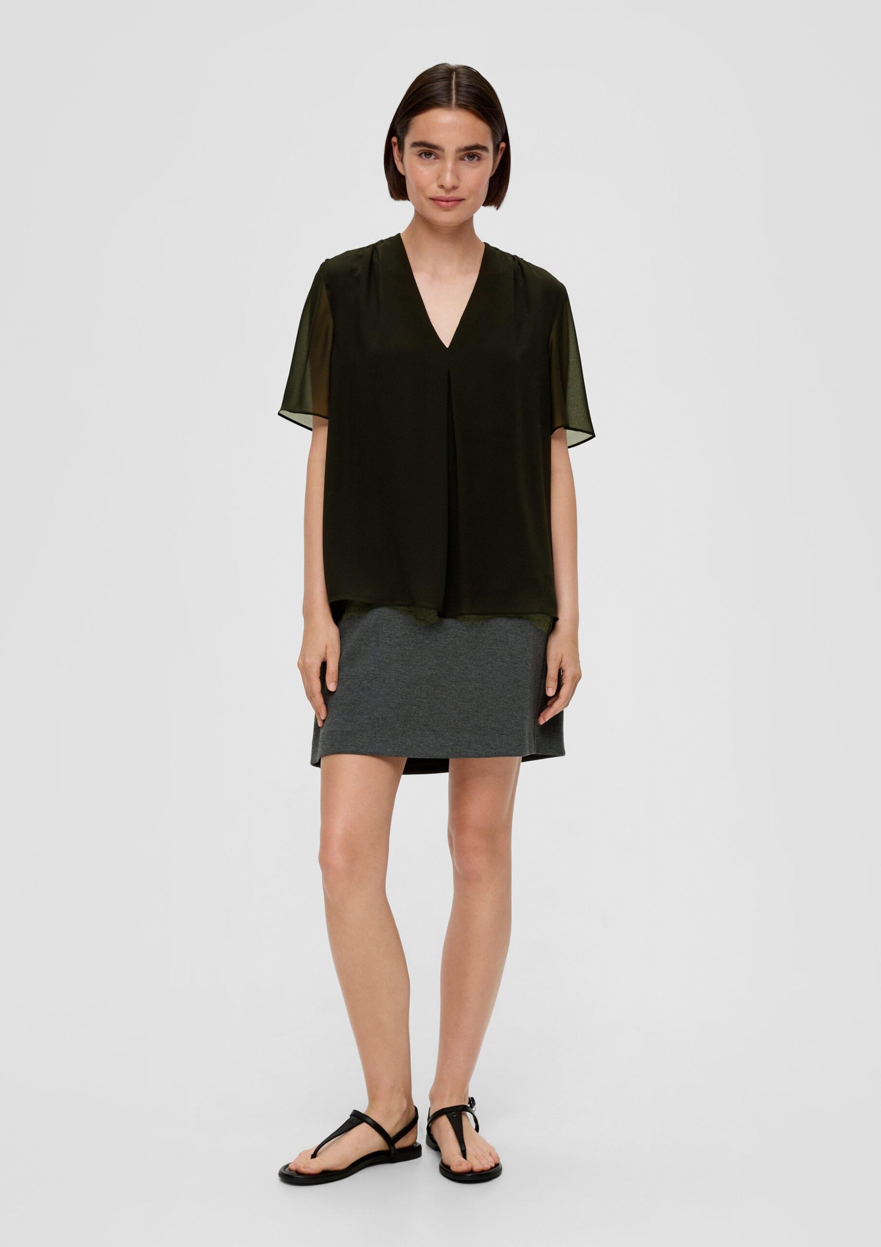 Bluse mit V-Ausschnitt