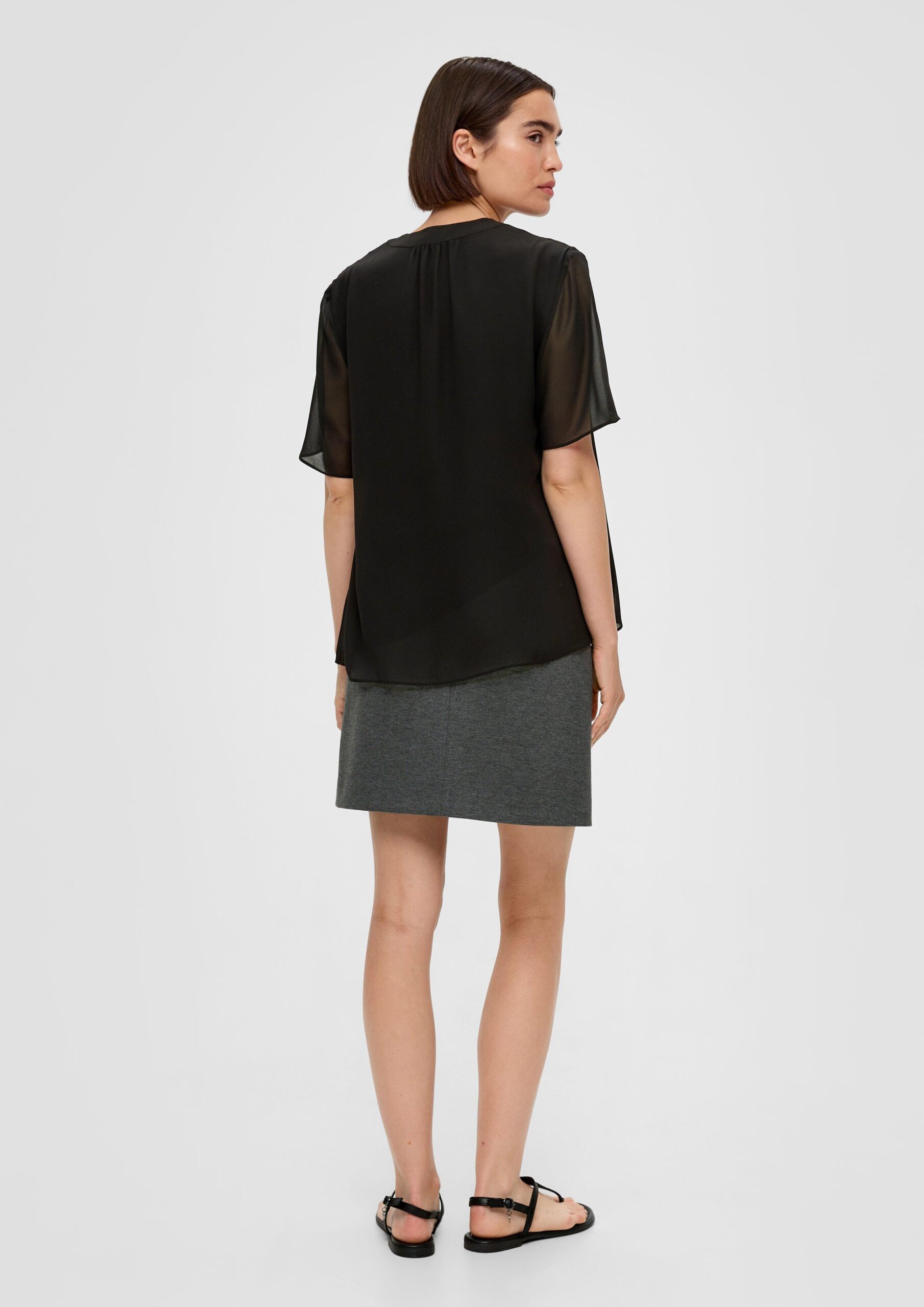 Bluse mit V-Ausschnitt