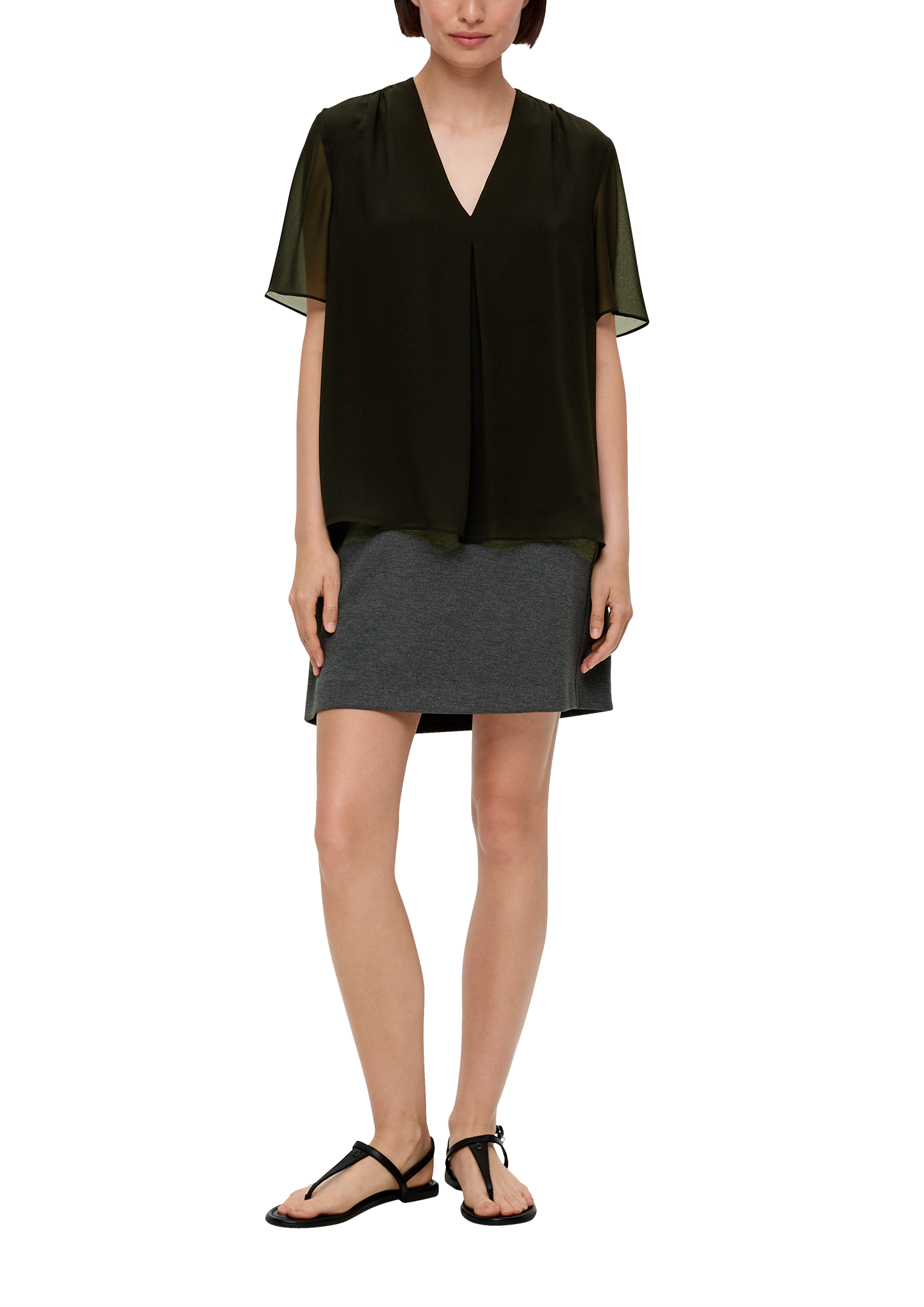 Bluse mit V-Ausschnitt