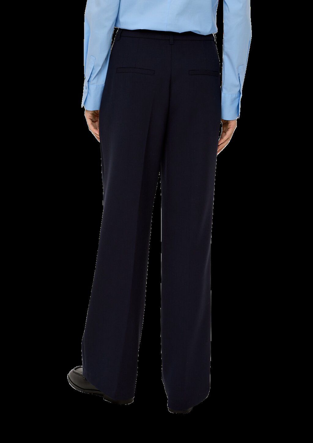 Regular: Wide Leg Hose aus Viskosemix