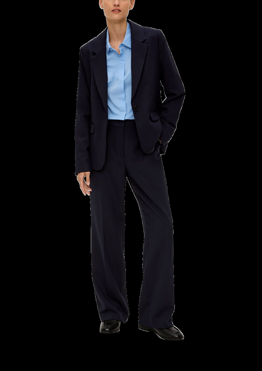 Regular: Wide Leg Hose aus Viskosemix