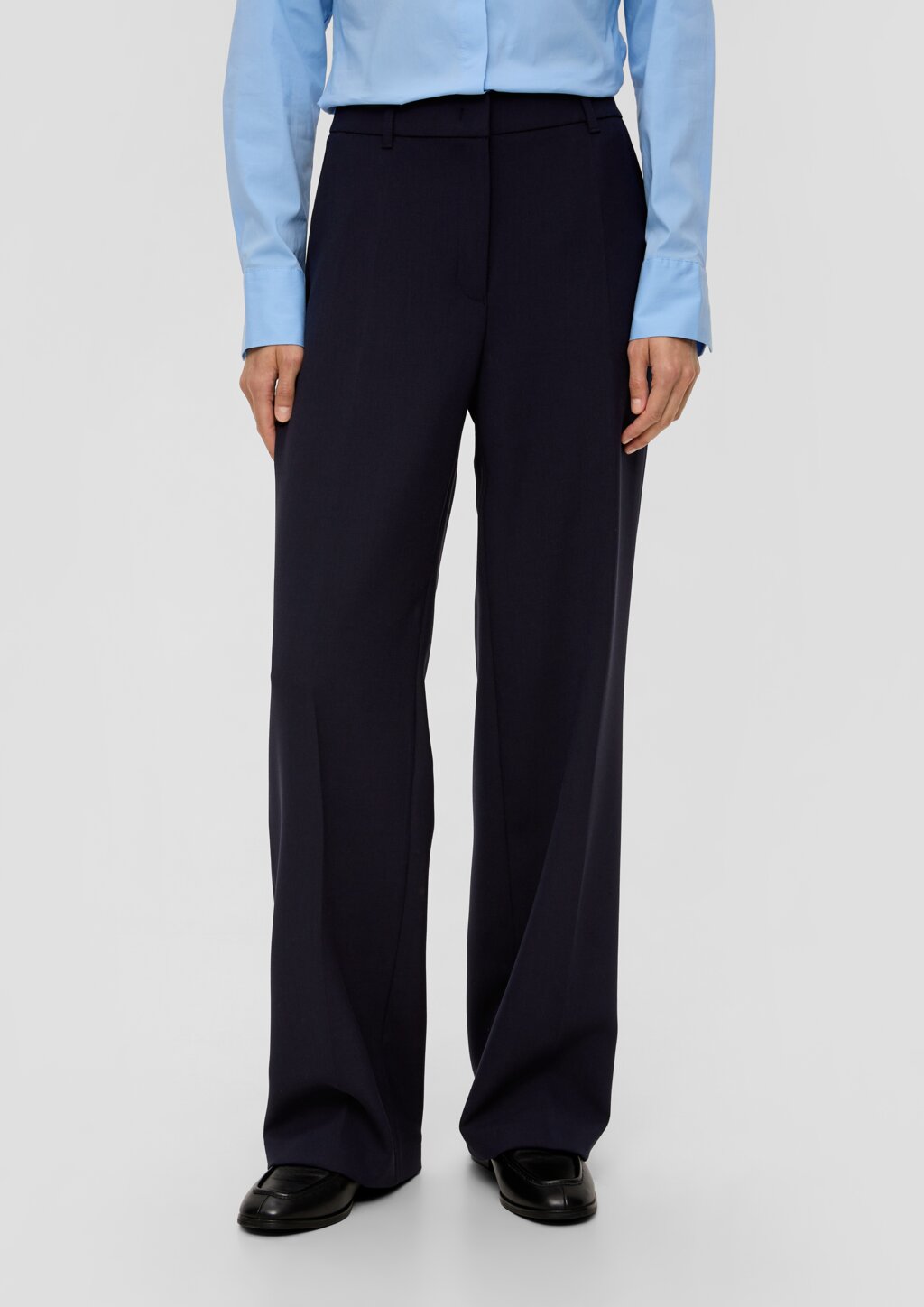 Regular: Wide Leg Hose aus Viskosemix