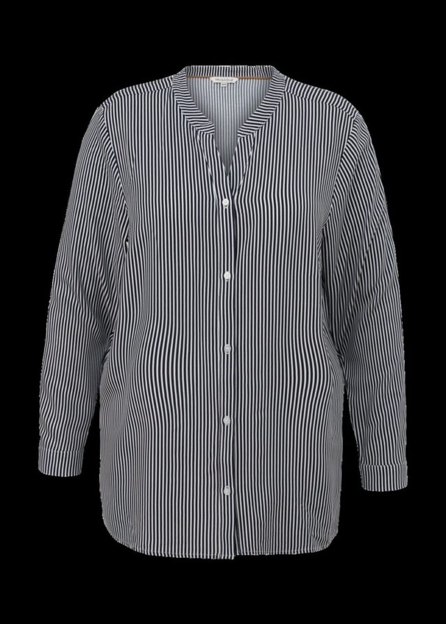 Viskosebluse mit Tunika-Ausschnitt