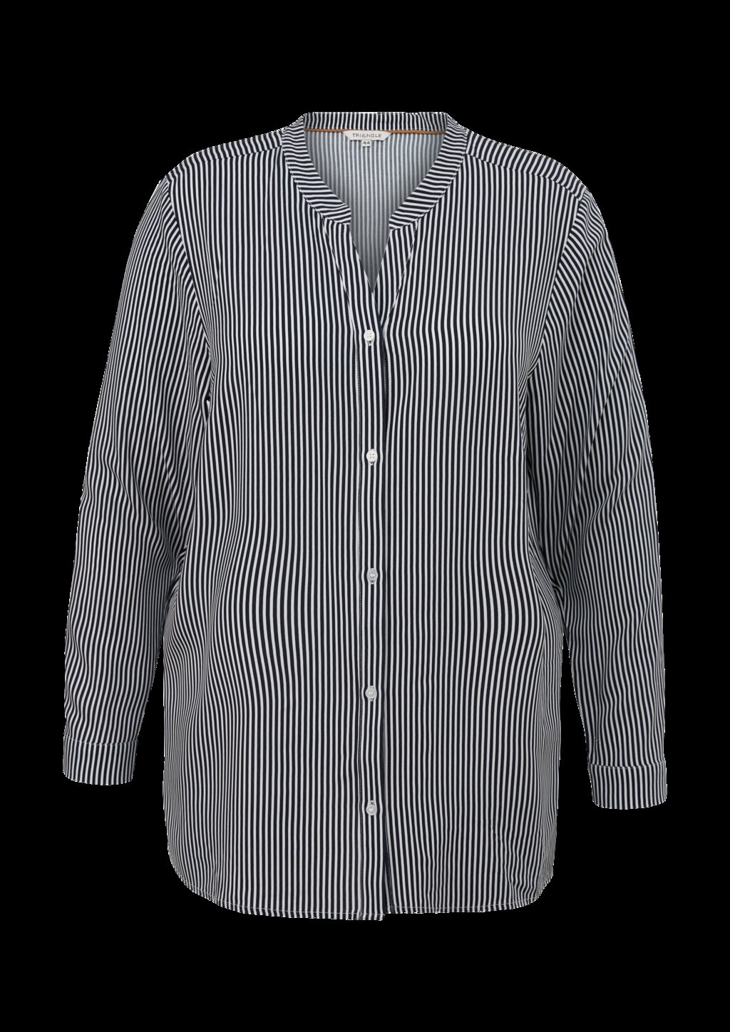 Viskosebluse mit Tunika-Ausschnitt