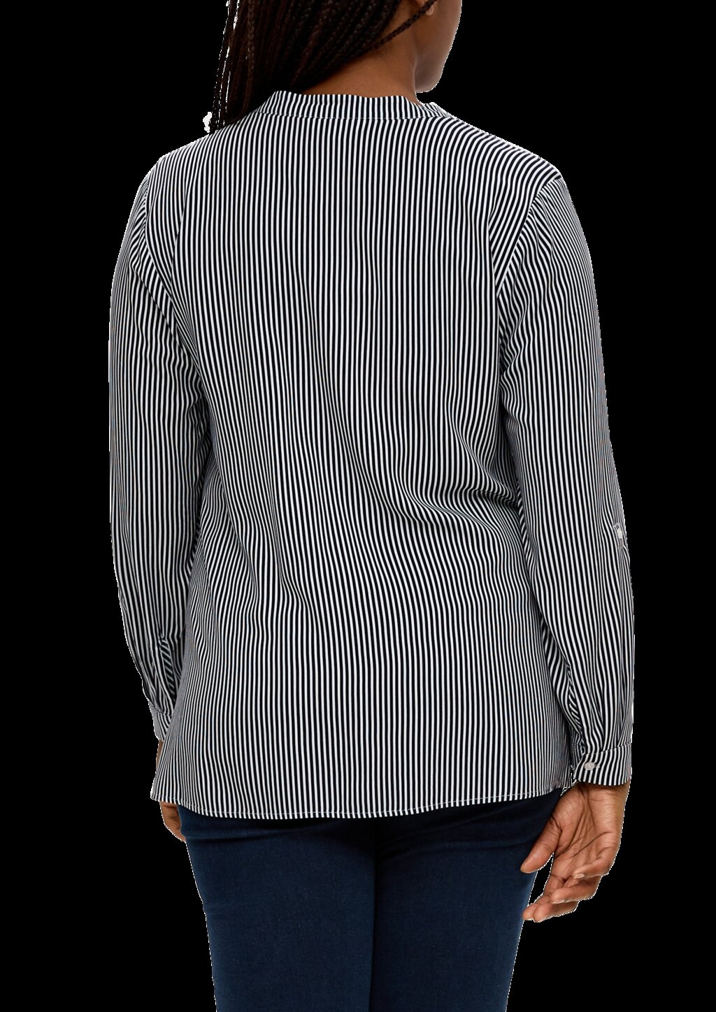 Viskosebluse mit Tunika-Ausschnitt