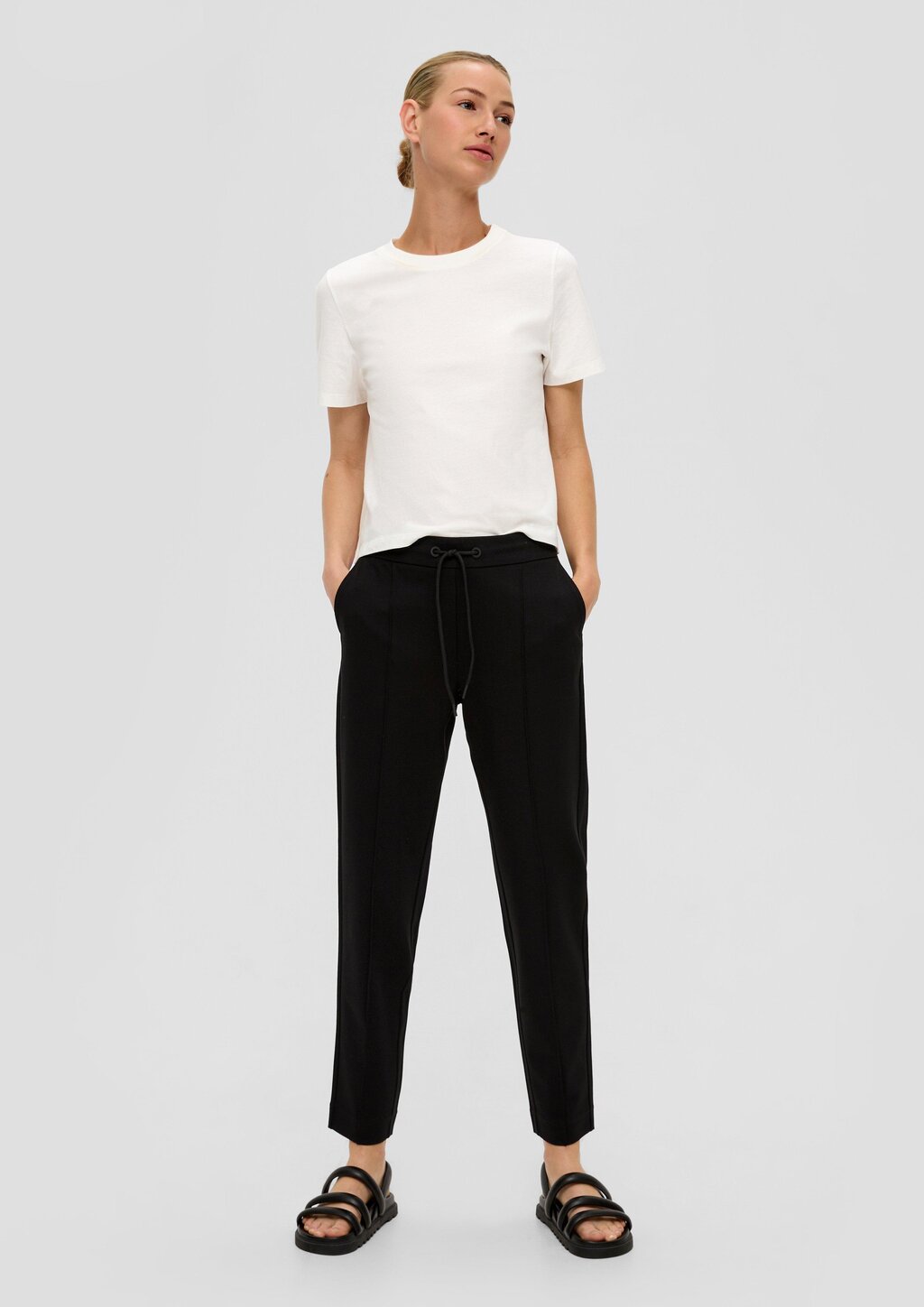 Interlock-Jogpant in Twilloptik