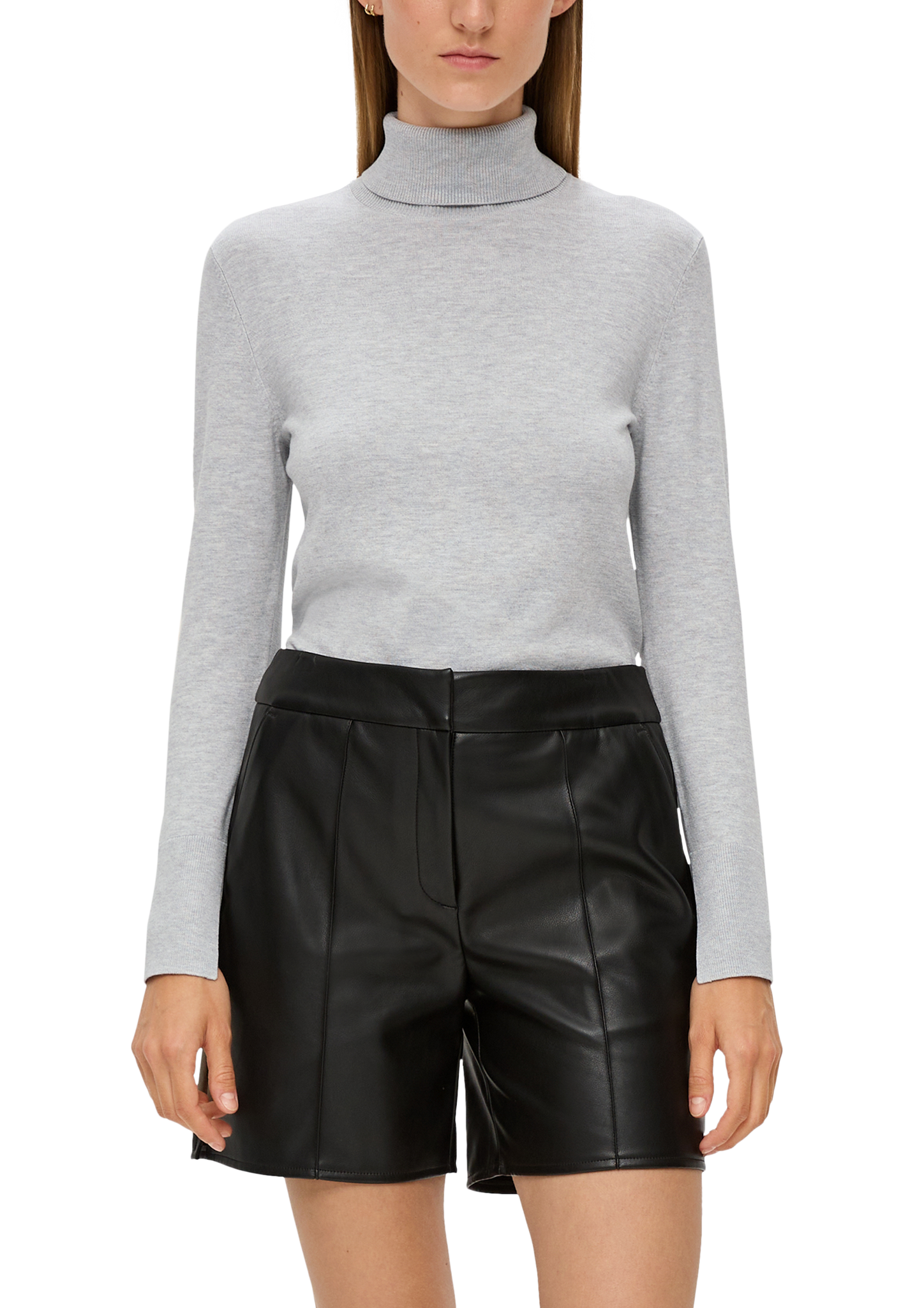 Rollkragenpullover aus Viskosemix