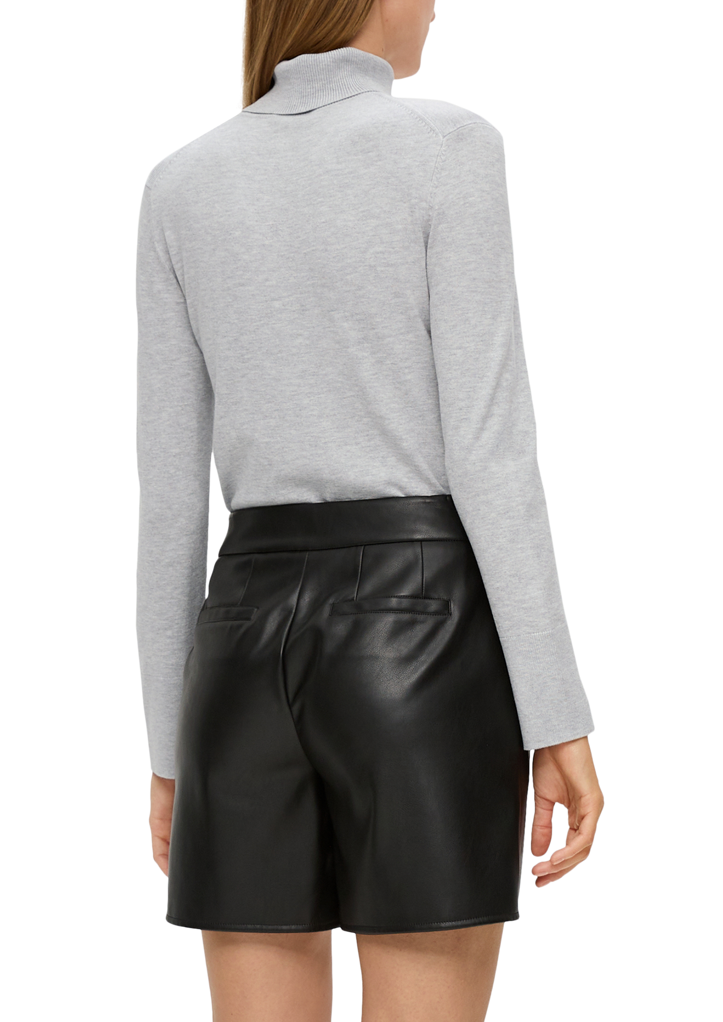 Rollkragenpullover aus Viskosemix