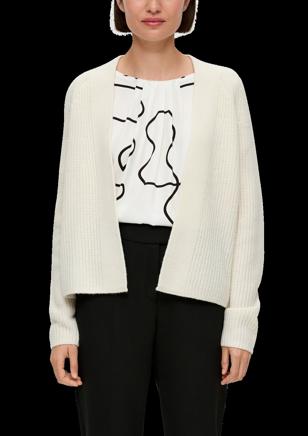 Kurzer Cardigan aus Wollmix