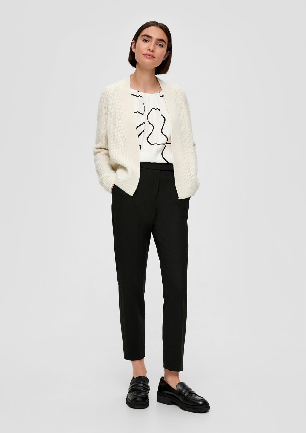 Kurzer Cardigan aus Wollmix