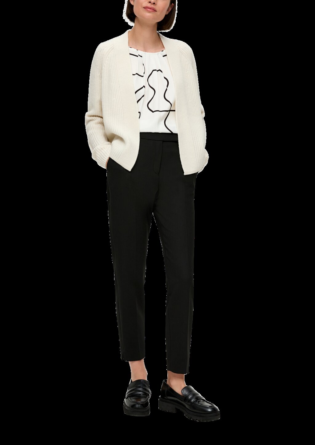 Kurzer Cardigan aus Wollmix