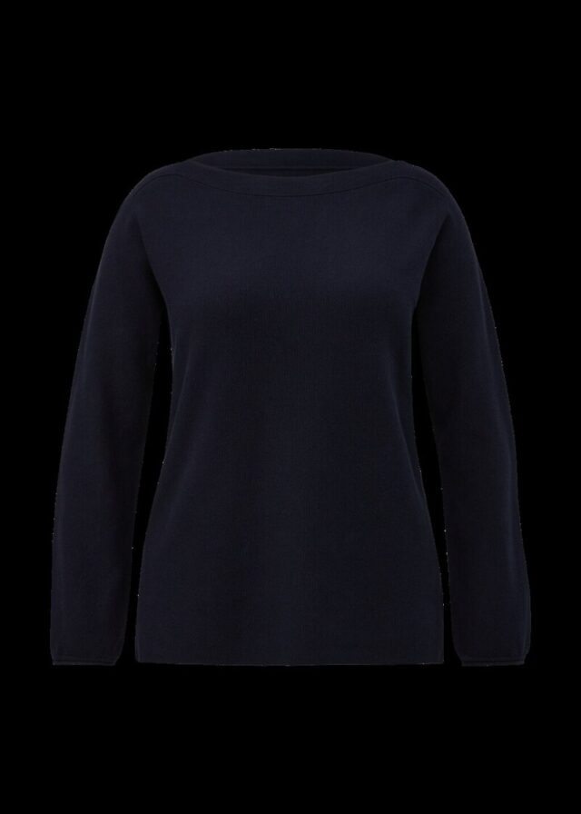 Strickpullover mit geschlitztem Saum