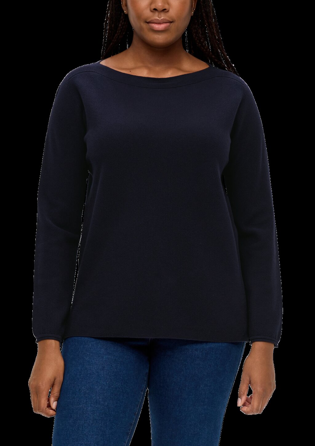 Strickpullover mit geschlitztem Saum