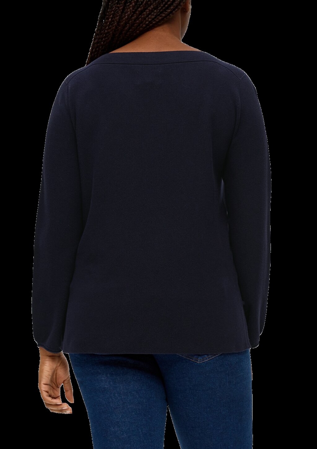 Strickpullover mit geschlitztem Saum