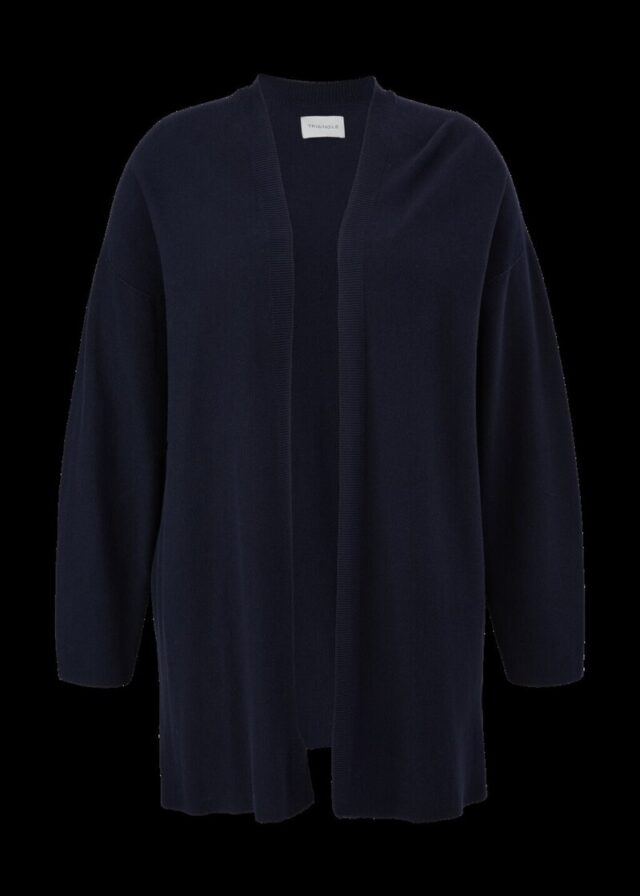 Strickjacke mit Rippblende