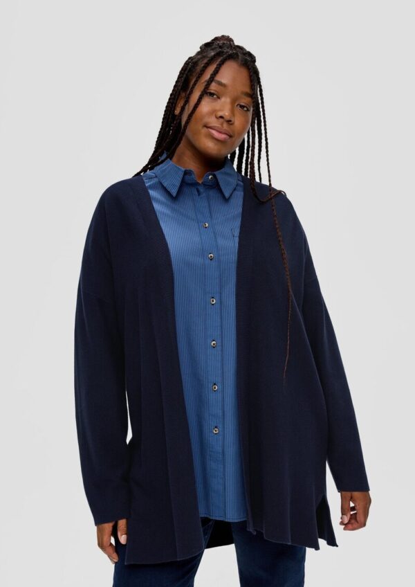 Strickjacke mit Rippblende