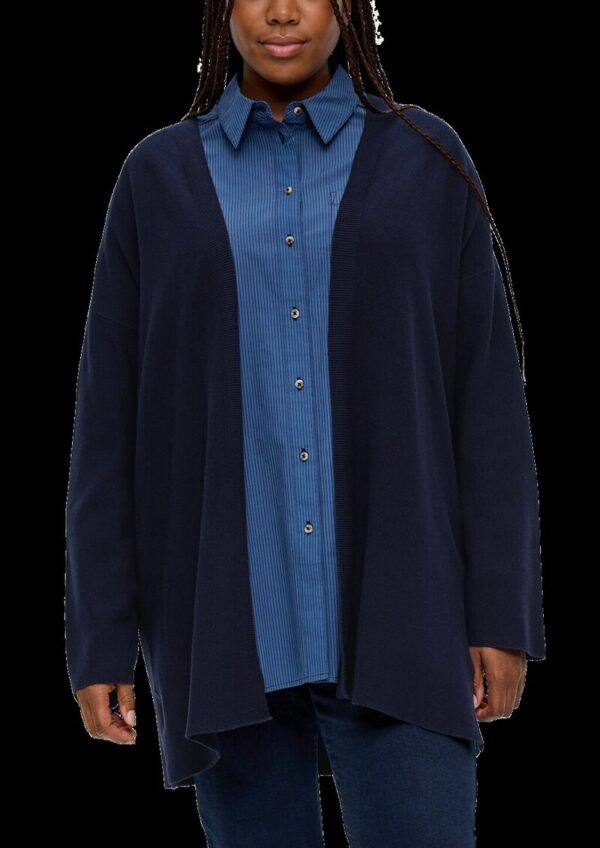 Strickjacke mit Rippblende