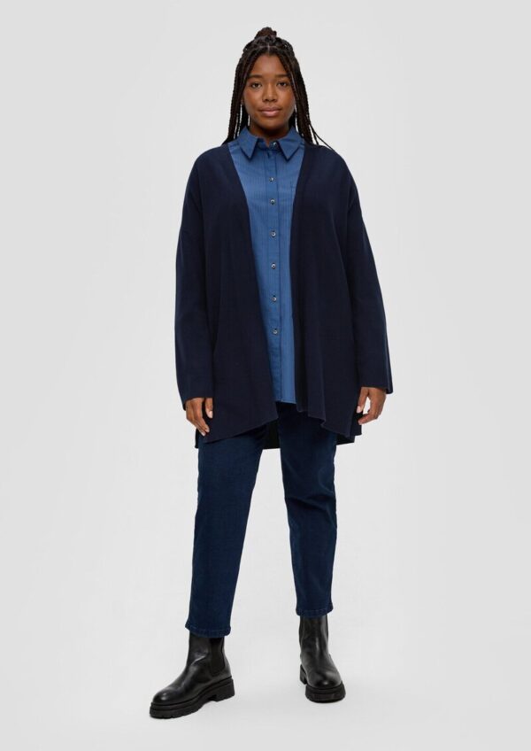 Strickjacke mit Rippblende