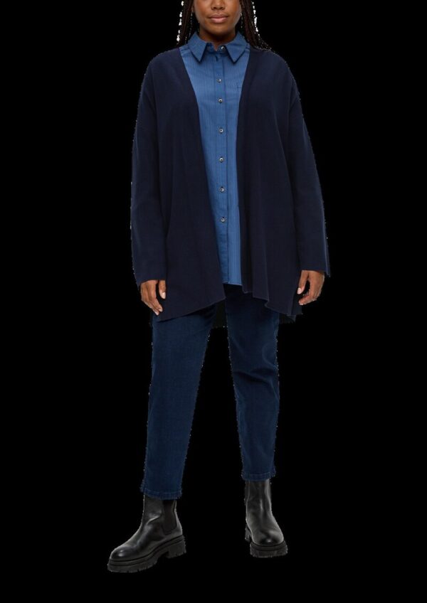 Strickjacke mit Rippblende