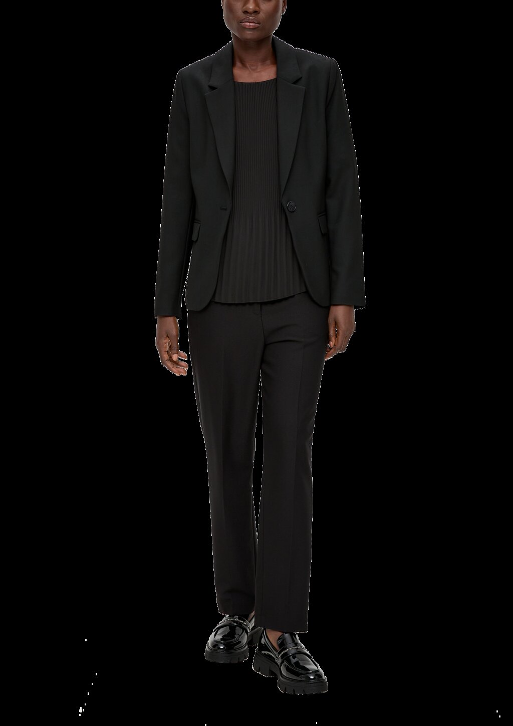 Bluse mit Plisseefalten