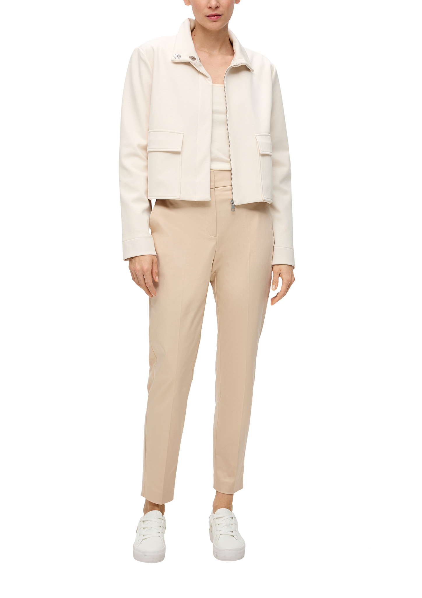 Cigarette-Pants mit hohem Bund