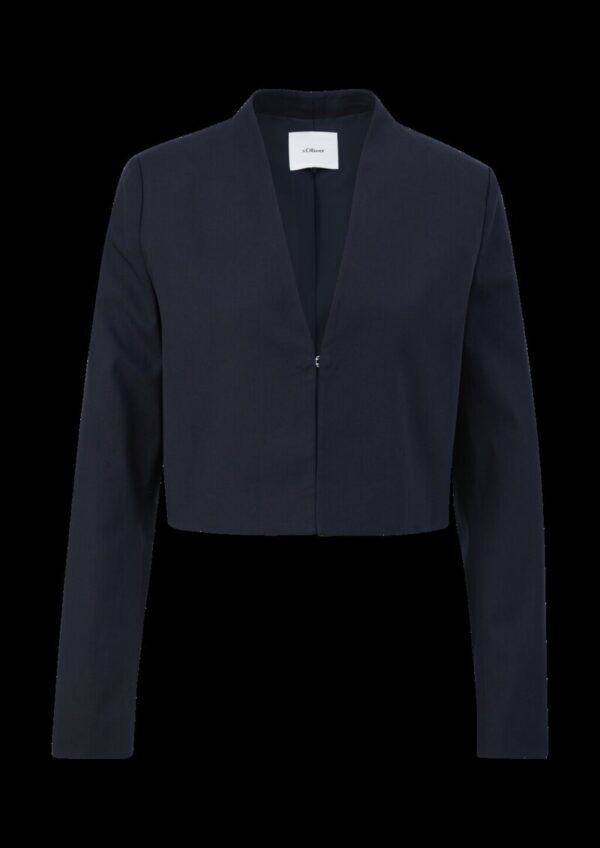 Verkürzte Jacke aus Lyocellmix