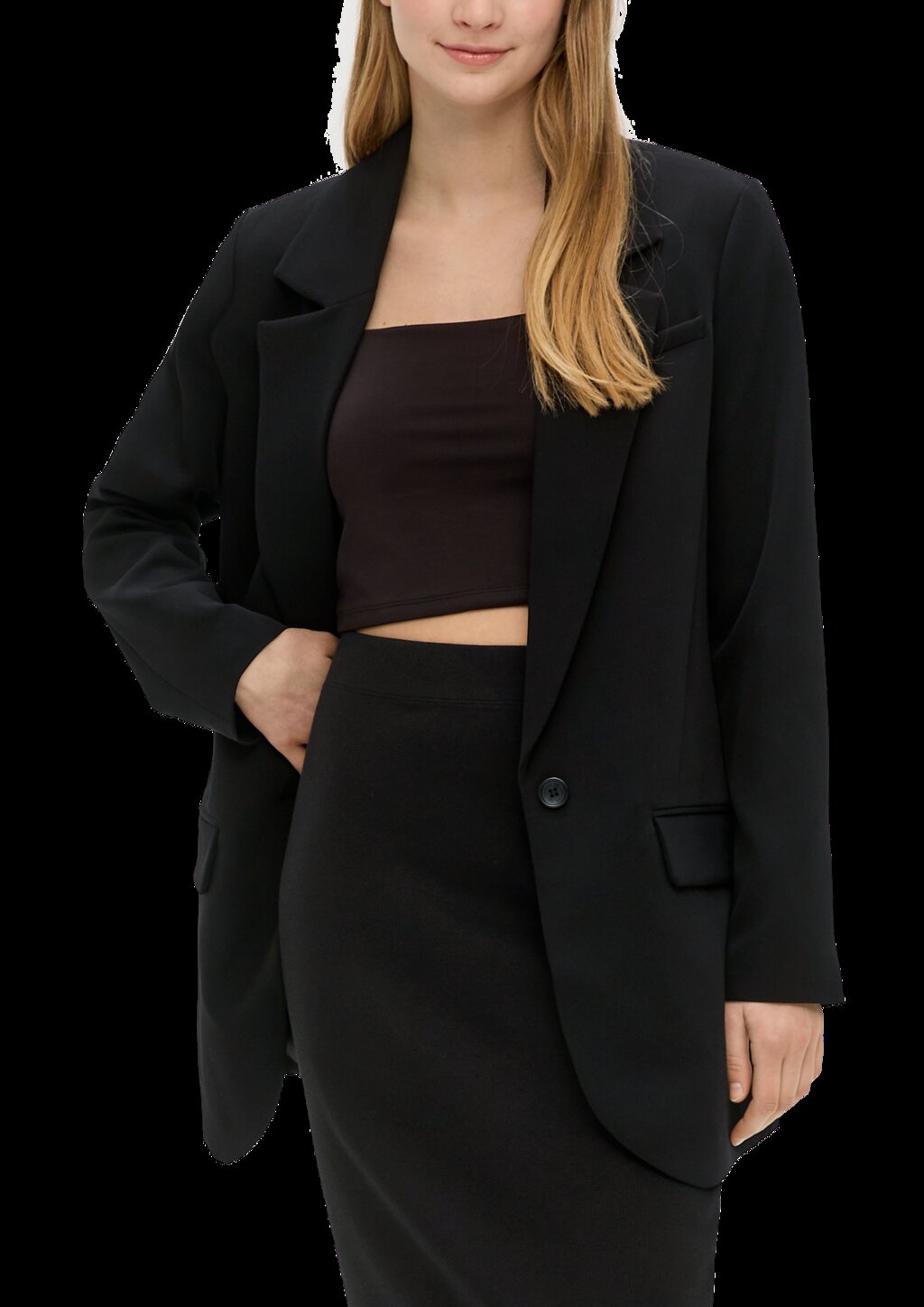 Oversize Blazer mit Pattentaschen