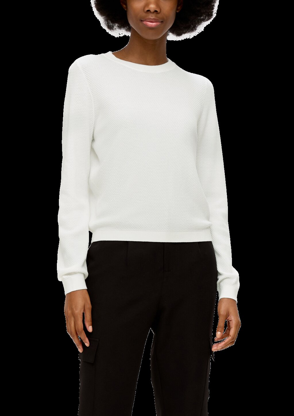 Strickpullover mit Dobby-Struktur