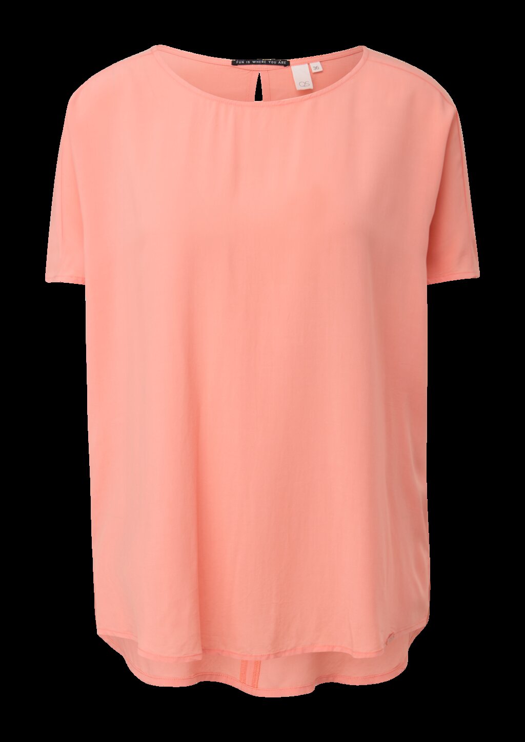 Oversized Viskose-Bluse mit verlängertem Rückenteil