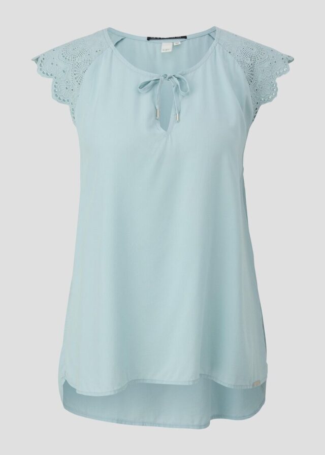 Blusentop mit Broderie Anglaise
