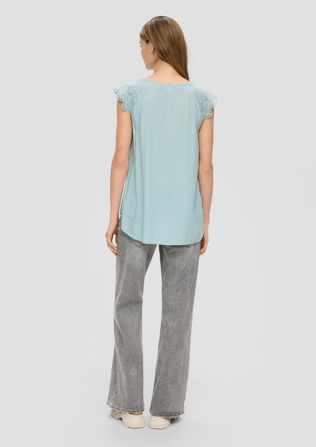 Blusentop mit Broderie Anglaise