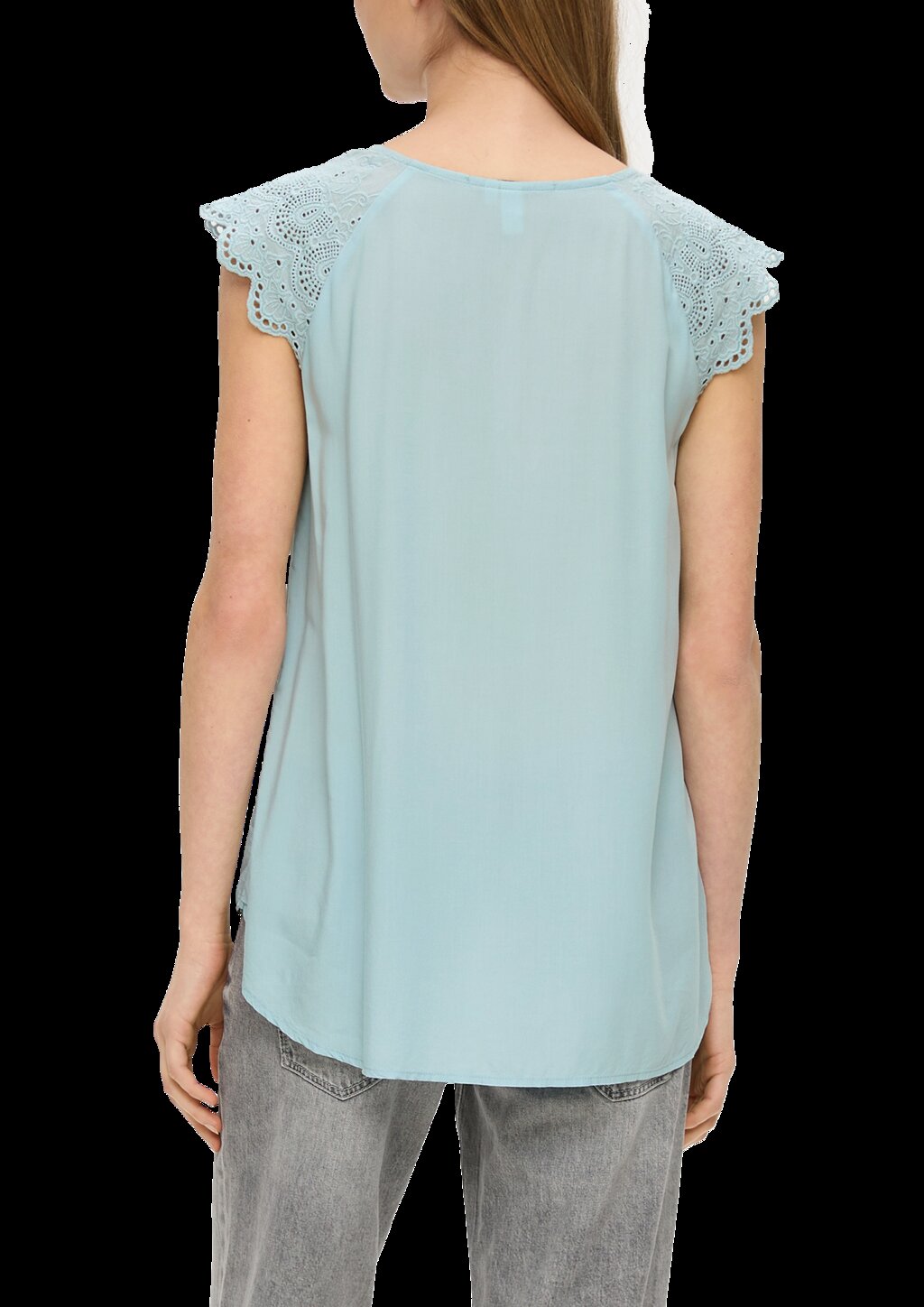 Blusentop mit Broderie Anglaise