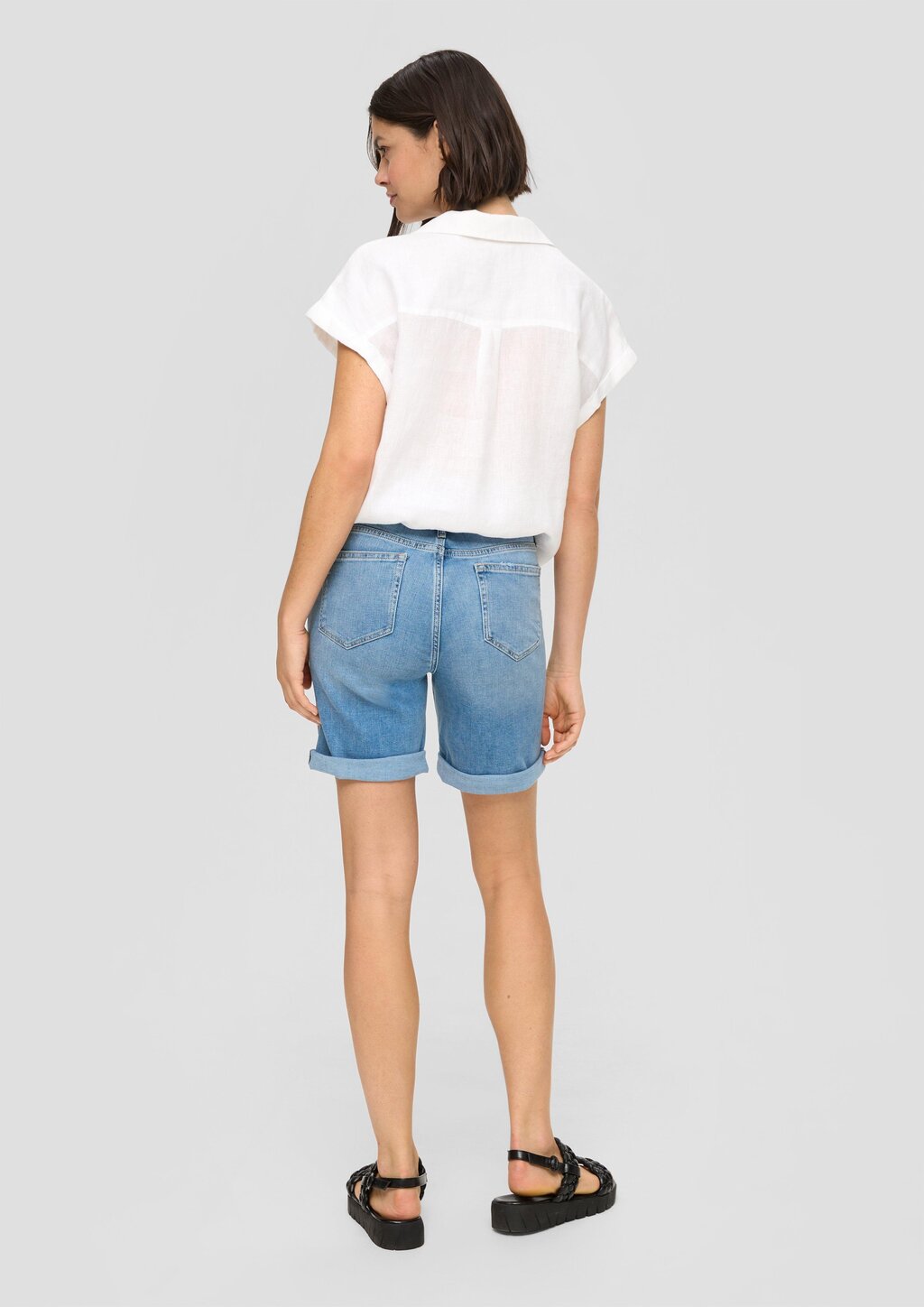 Bermuda Jeans Betsy / Regular Fit / Mid Rise / Straight Leg