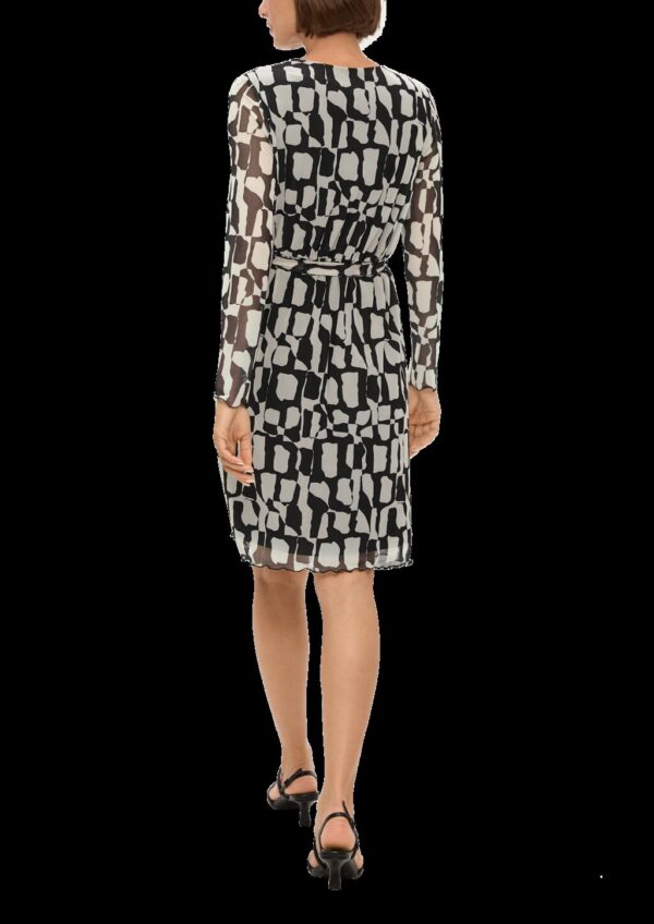 Elegantes Mesh-Kleid in Wickel-Optik