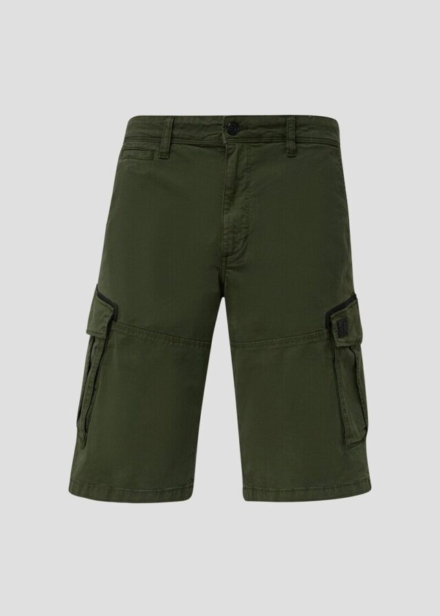 Relaxed: Cargo-Bermuda mit Garment Dye