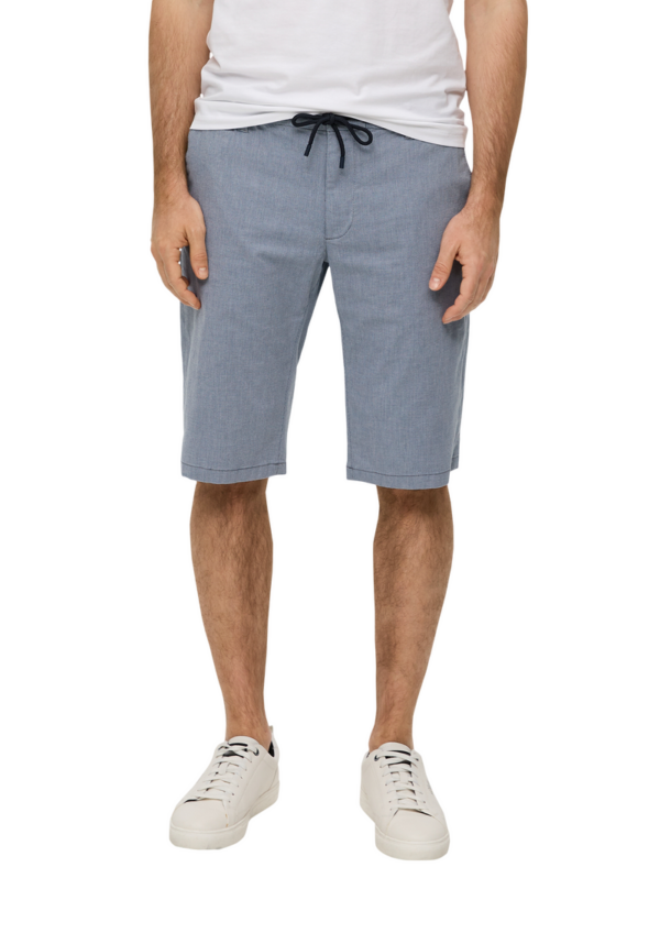 Regular: Bermuda mit Dobby-Muster