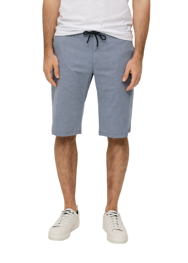 Regular: Bermuda mit Dobby-Muster