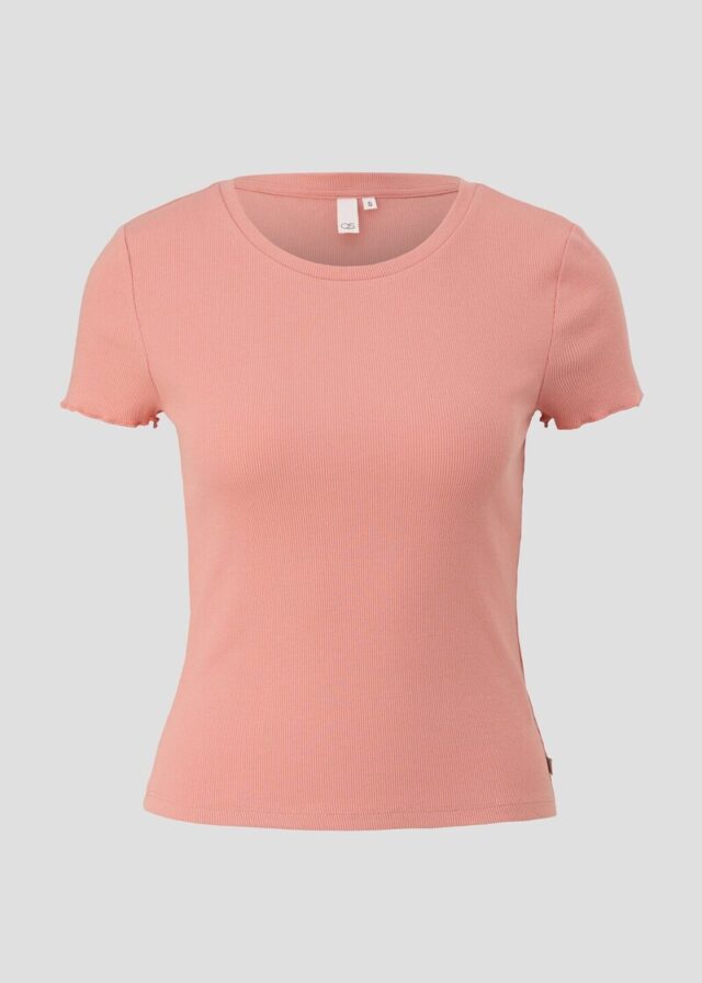 Cropped Top mit Rippstruktur