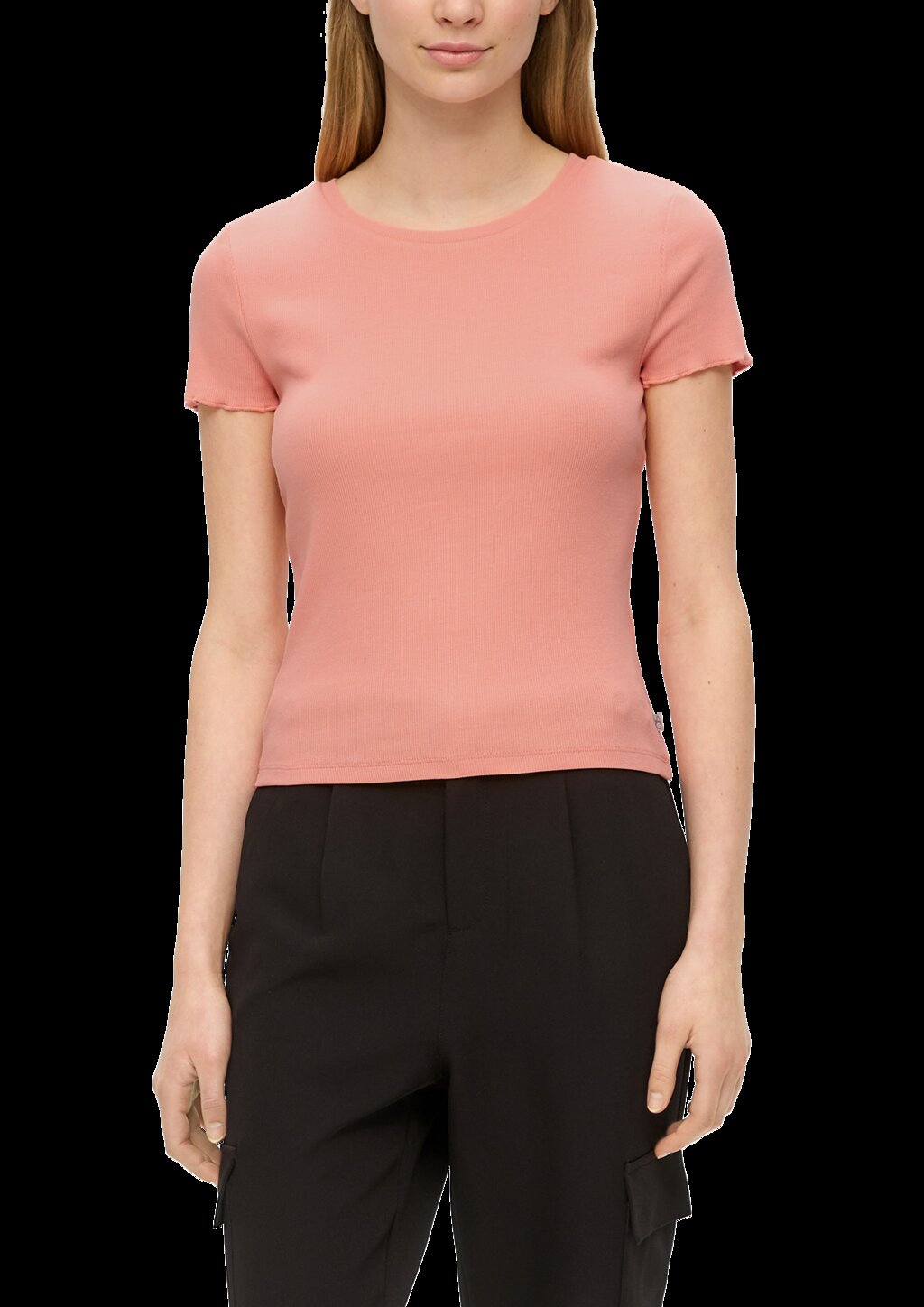 Cropped Top mit Rippstruktur