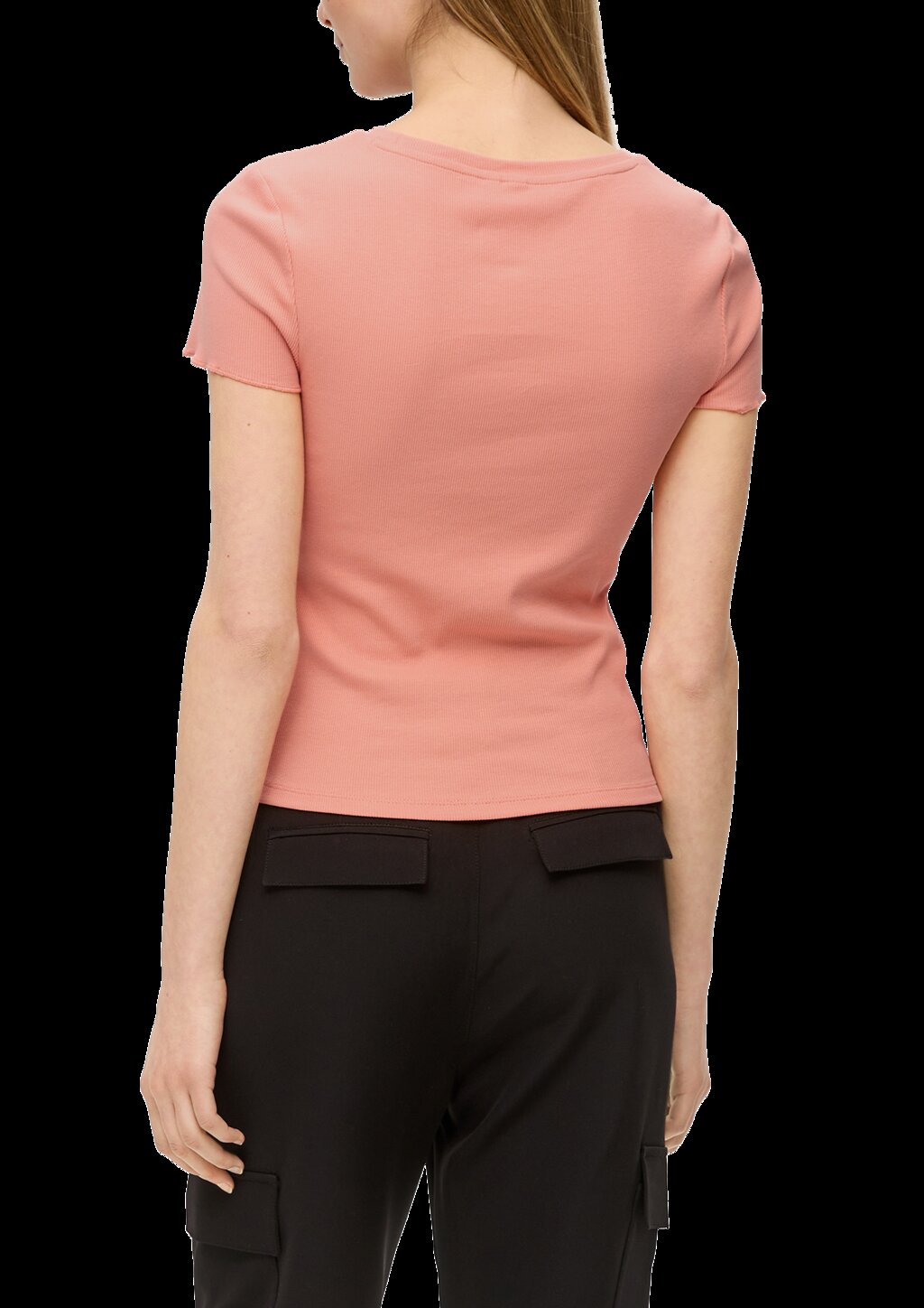 Cropped Top mit Rippstruktur