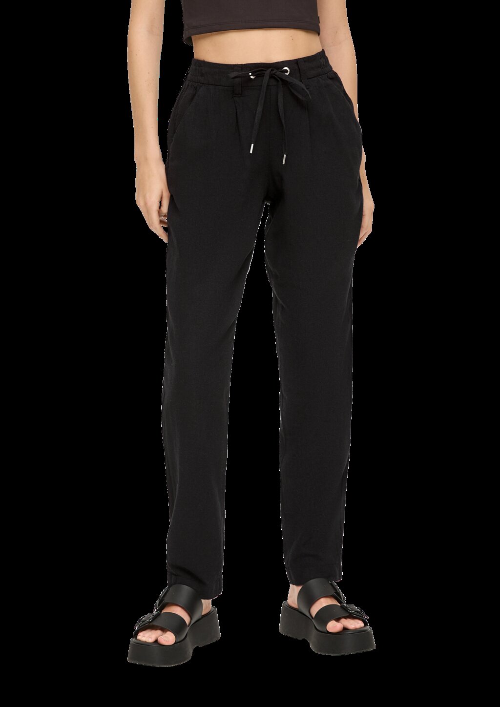 Regular: Hose aus Leinenmix