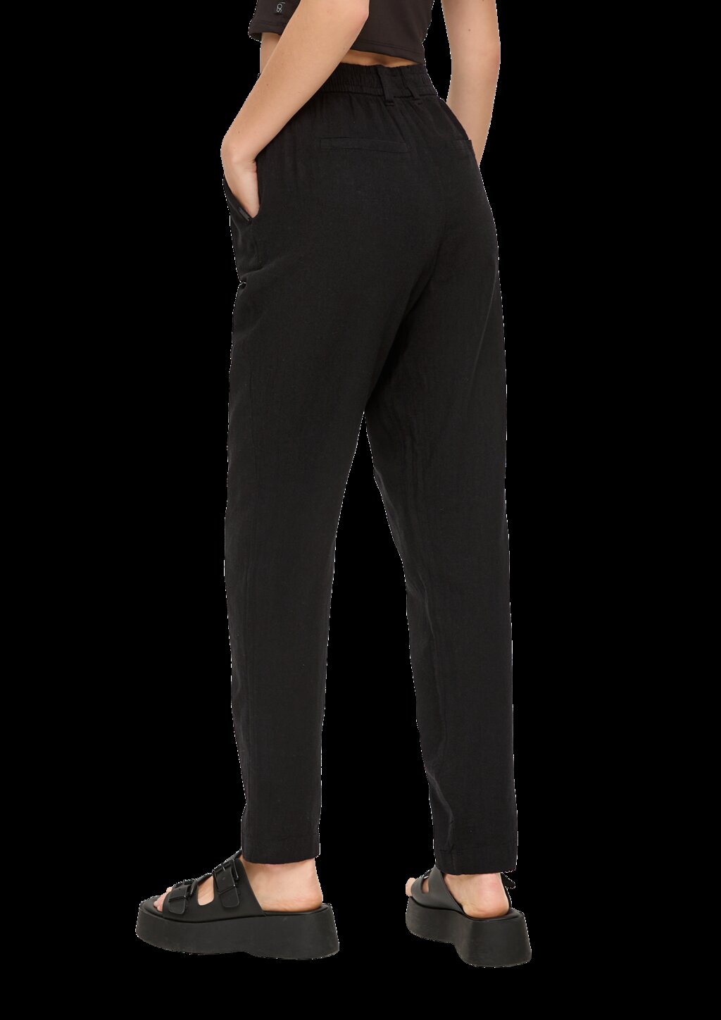 Regular: Hose aus Leinenmix